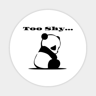 Too Shy Cute Panda Magnet